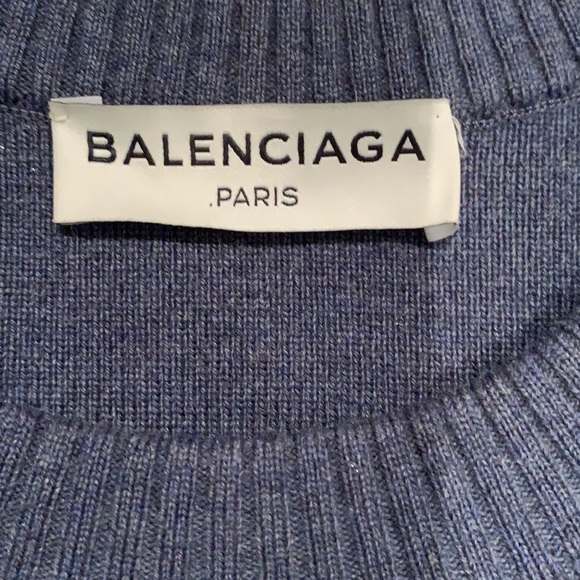 Beautiful navy sweater with balloon sleeves - Picture 5 of 6